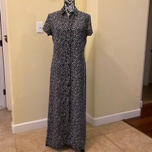 A.N.A. Petite Button Down Print Dress